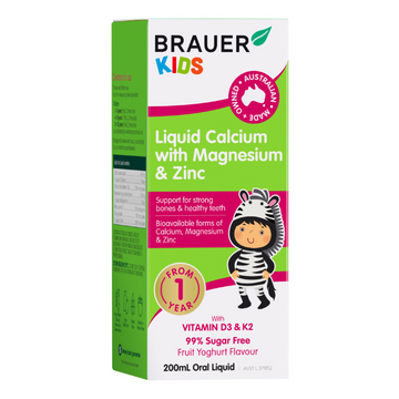 Brauer Baby & Kids Liquid Calcium with Magnesium and Zinc 200mL