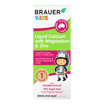 Brauer Baby & Kids Liquid Calcium with Magnesium and Zinc 200mL