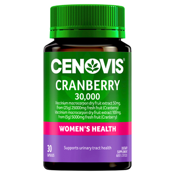 Cenovis Cranberry 30,000 for Women's Health 30 Capsules