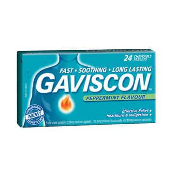 Gaviscon Chewable Tablets Peppermint 24 Tablets