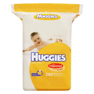 Huggies Thick Baby Wipes Coconut Oil 240 Pack