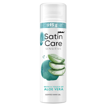 Gillette Venus Satin Care Sensitive Aloe Vera Scented Shaving Gel 195g