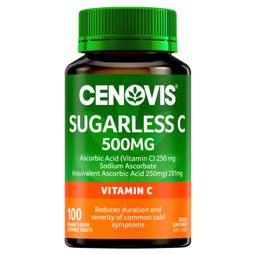 Cenovis Sugarless Vitamin C for Immune Support 500mg Orange Flavour 100 Tablets