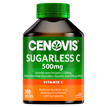 Cenovis Sugarless Vitamin C for Immune Support 500mg Orange Flavour 300 Tablets