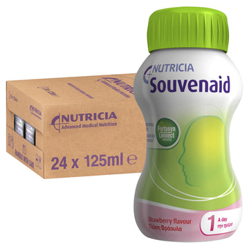 1 Carton Nutricia Souvenaid Memory Drink Strawberry 125mL 6x4 Pack (24bottles)