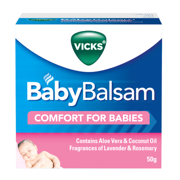 Vicks Baby Balsam Decongestant Chest Rub Comfort Moisturising Relax Vaporub 50g