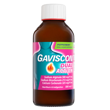 Gaviscon Dual Action Peppermint Oral Liquid Suspension 500mL