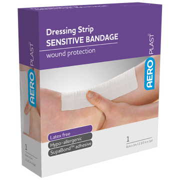 AERO Dressing Strip Sensitive Bandage 6cm x 1m 1 Roll