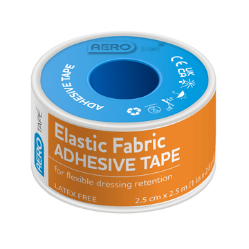 AERO Tape Elastic Fabric Tape 2.5cm x 2.5m 1 Roll