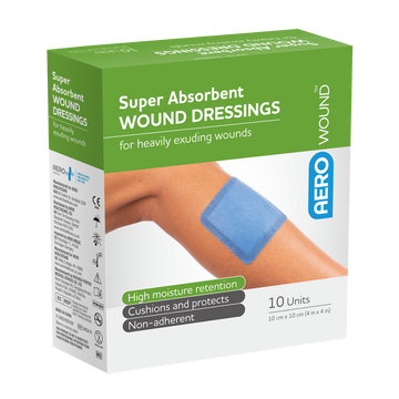 AERO Super Absorbent Dressing 10cm x 10cm 1 Each