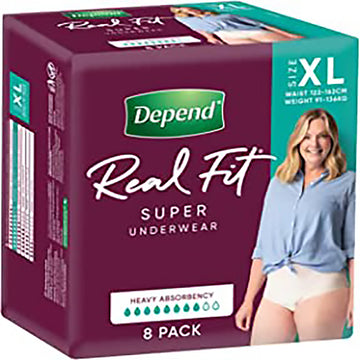 Depend Wmn Underwear Xl 8Pk