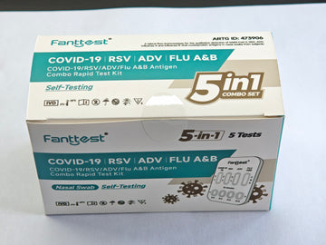 Fanttest COVID-19/RSV/ADV/FLU A&B Antigen Combo Rapid Test Kit (5 in 1)