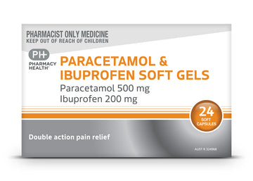 PHARMACY HEALTH Paracetamol & Iburofen Soft Gel 24 Capsules