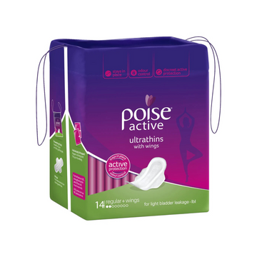 Poise Active Ultrathin Regular Pad 14Pk