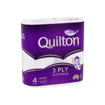 Quilton Cls Wht Toilet Tiss 4Pk