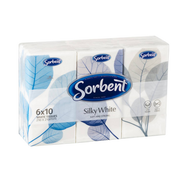 Sorbent Facial Tissue Pocket 6Pk