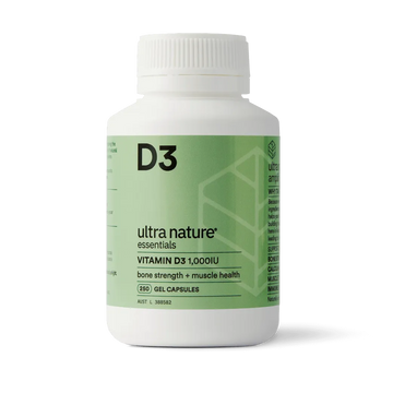 ULTRA NATURE Essentials Vitamin D3 250 Capsules