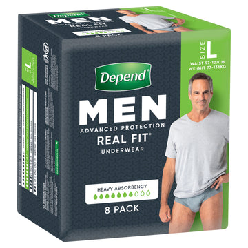 Depend Men Underwear Lge 8Pk