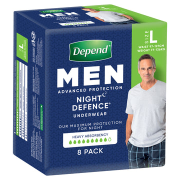 Depend Uw Nght 8Pk Male Lge