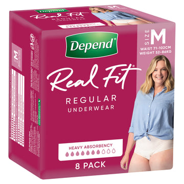 Depend Wmn Underwear Med 8Pk