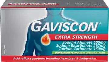 Gaviscon Extra Strength 500mg Chewable T