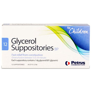 Glycerol Suppos Child 12Pk