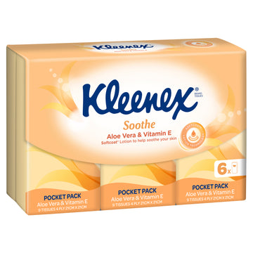 Kleenex Pocket Aloe Vera Tiss 9X6Pk