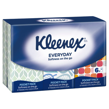Kleenex Pocket Ultrasoft Tiss 9X6Pk