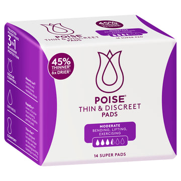 Poise Discreet Sup Pad 14Pk