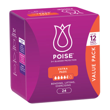 Poise Extra Bulk Pad 24Pk