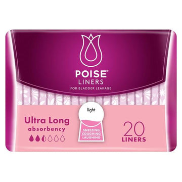 Poise Ultra Long Liner 20Pk