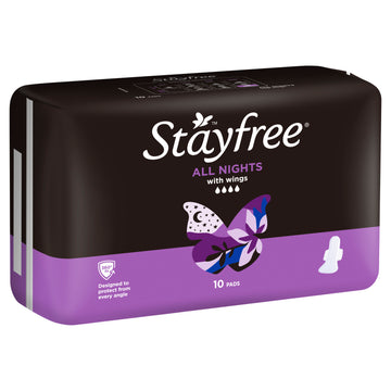 Stayfree Pad Maxi All Nght Wing 10Pk