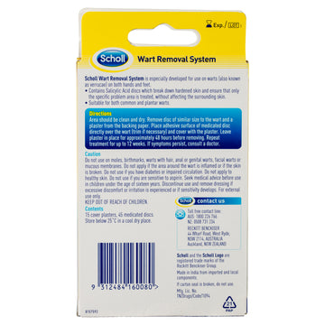 Scholl Wart Removal System Washproof 15 Pack