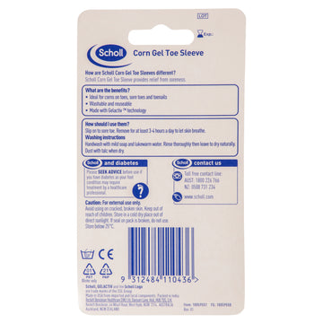 Scholl Corn Gel Toe Sleeve 1 Pack