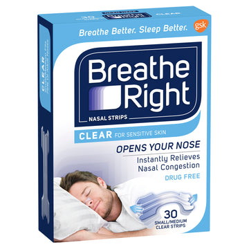 Breathe Right Strips Clear Reg 30Pk