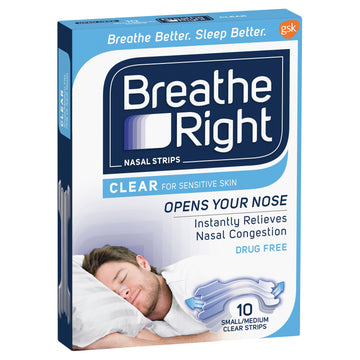 Breathe Right Strips Clear Reg 10Pk