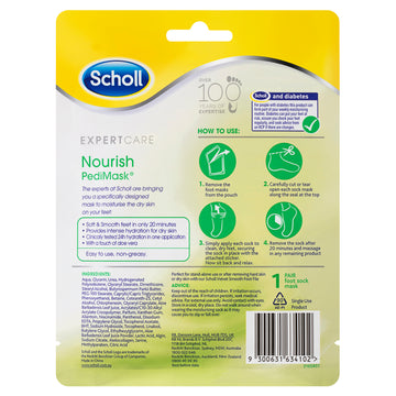 Scholl ExpertCare PediMask with Aloe Vera 1 Pair