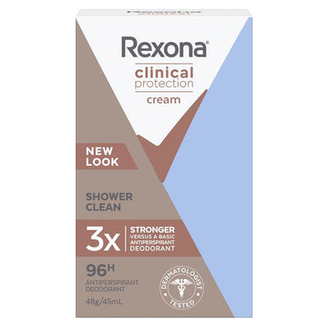 Rexona For Women Clinical Protection Antiperspirant Deodorant Shower Clean 45mL