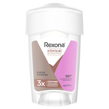 Rexona Clinical Protection Sheer Powder Antiperspirant Deodorant Cream 45mL