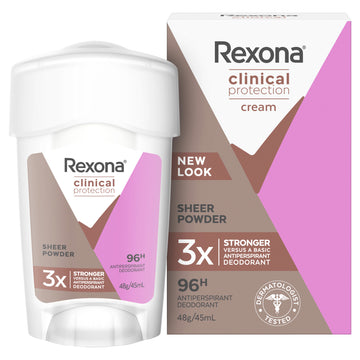 Rexona Clinical Protection Sheer Powder Antiperspirant Deodorant Cream 45mL