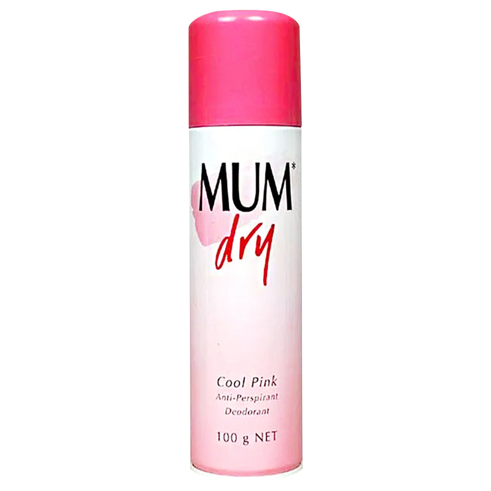 Mum Dry Aerosol Antiperspirant Deodorant Cool Pink Body Odour Protect 3679