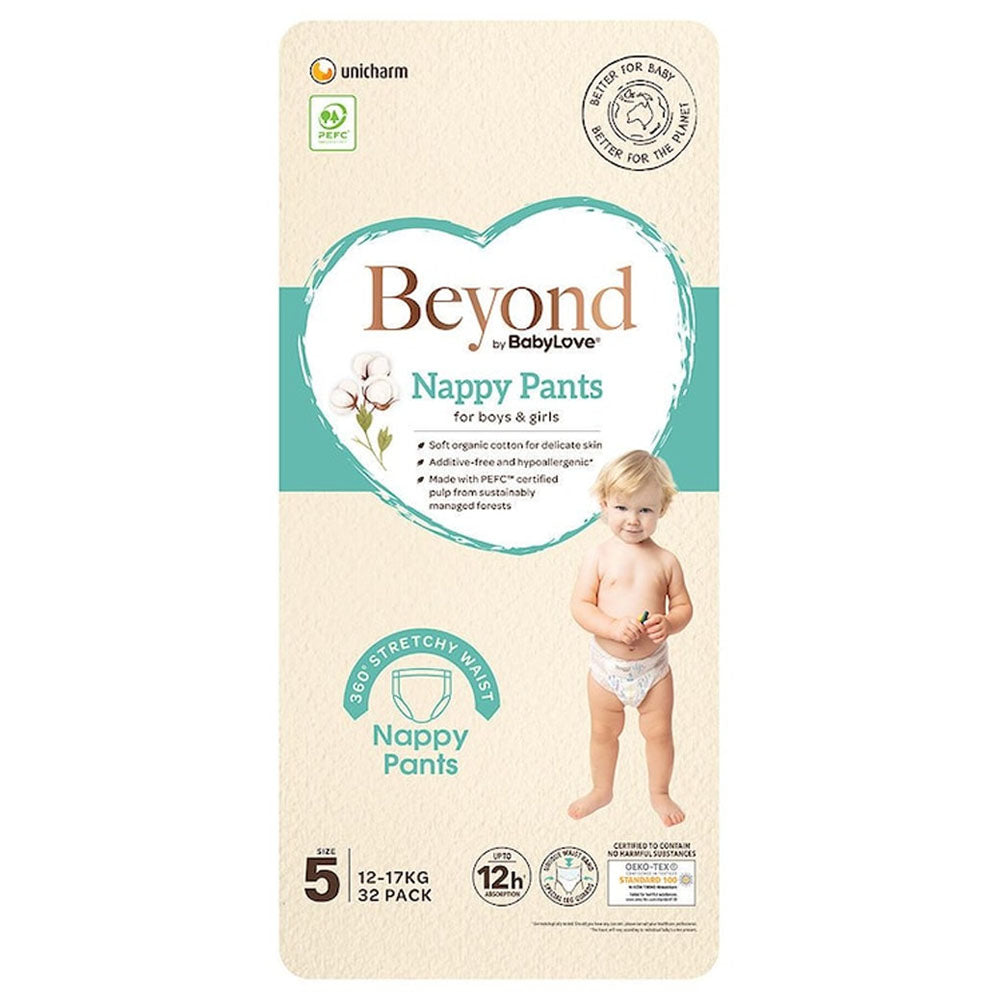 Beyond Babylove Nappy Pants Size 5 Walker 12-22Kg Unisex Nappies Pads